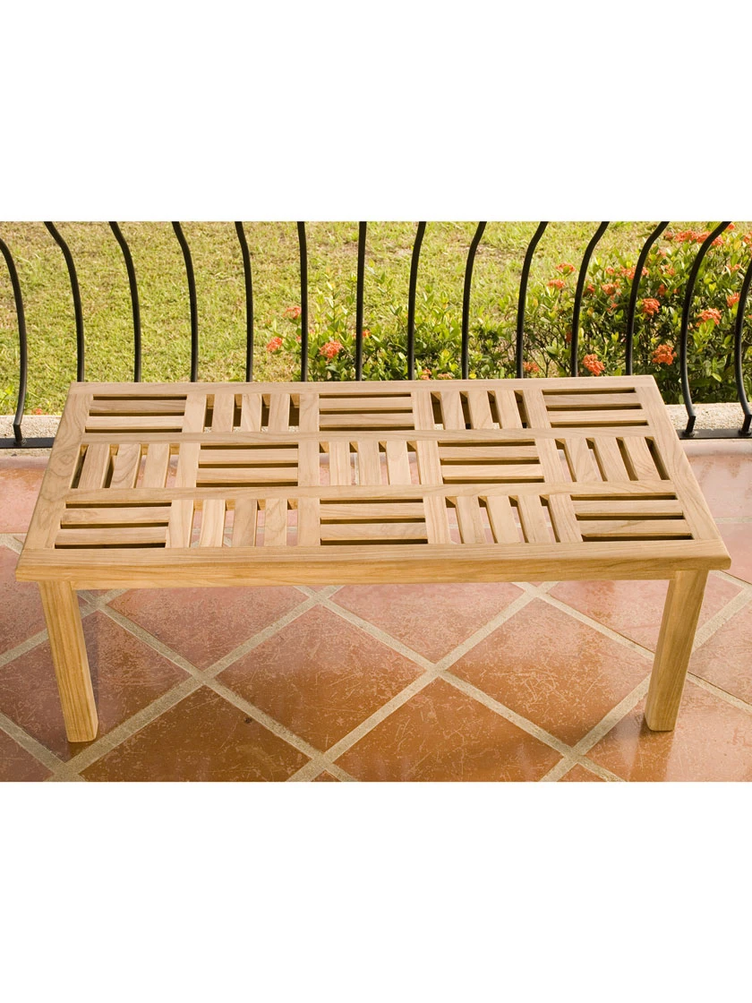 Basketweave Rectangular Table, Large - Image 4