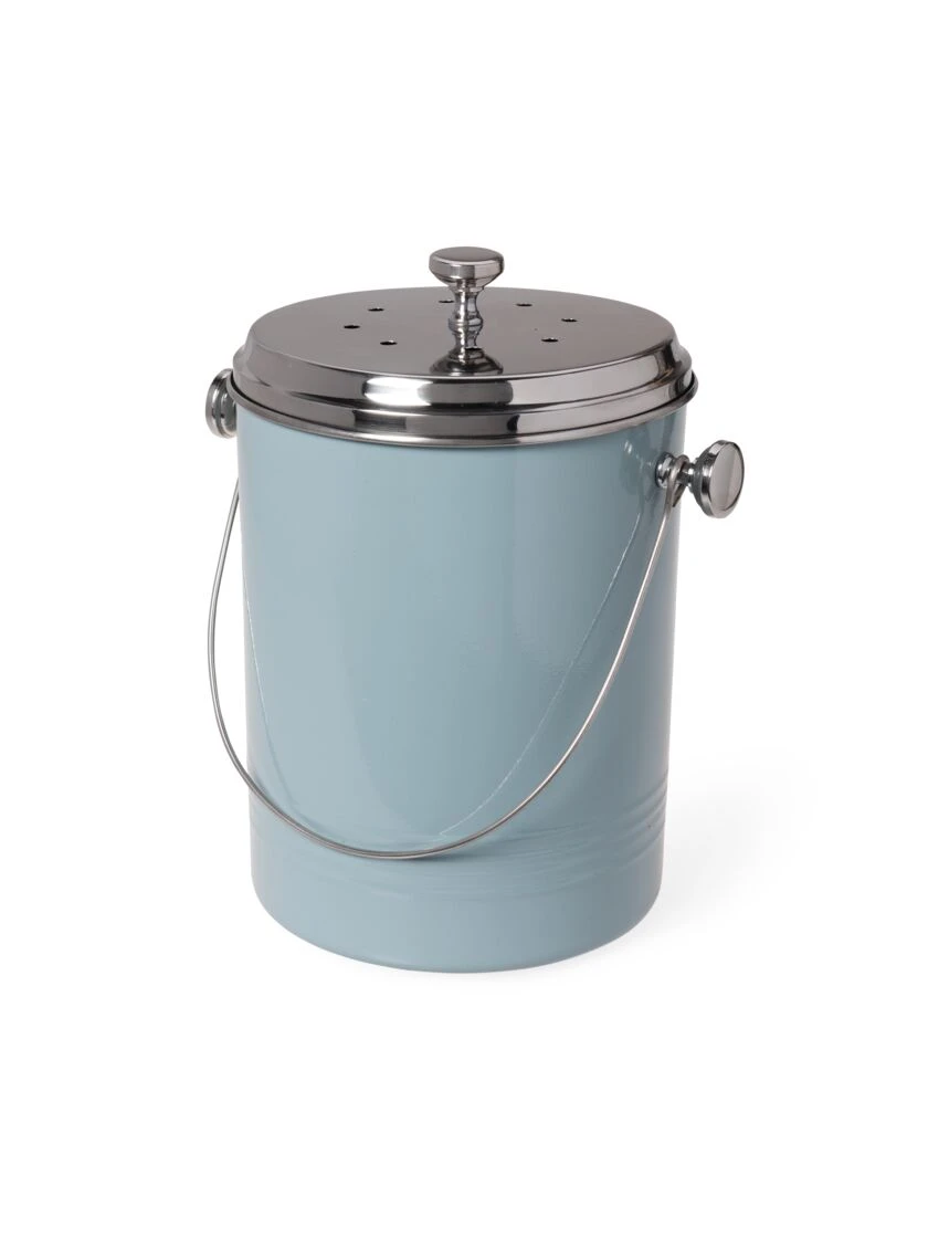 Large Painted Stainless Steel Compost Pail - Image 3