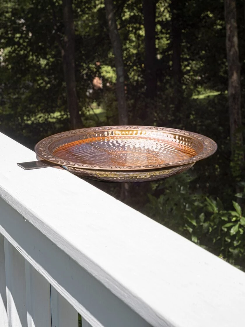 Pure Copper Bird Bath Deck Mount - Image 2