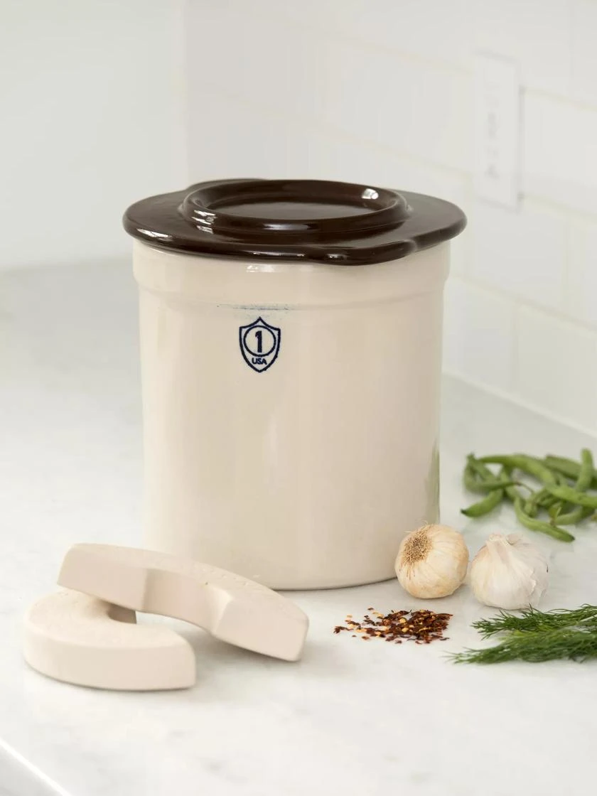 Stoneware Pickling Crock Complete Kit