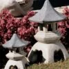 Japanese Pagoda Lantern Sculptures