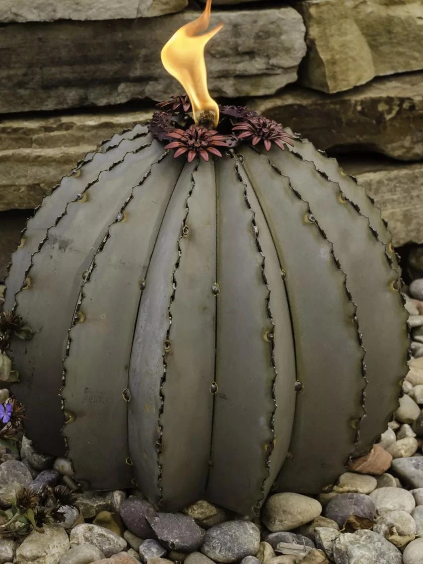 Desert Steel Golden Barrel Cactus Torches - Image 4