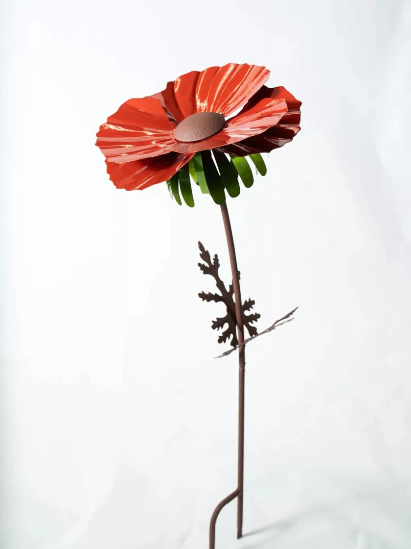 Desert Steel Poppy Garden Torch - Image 2