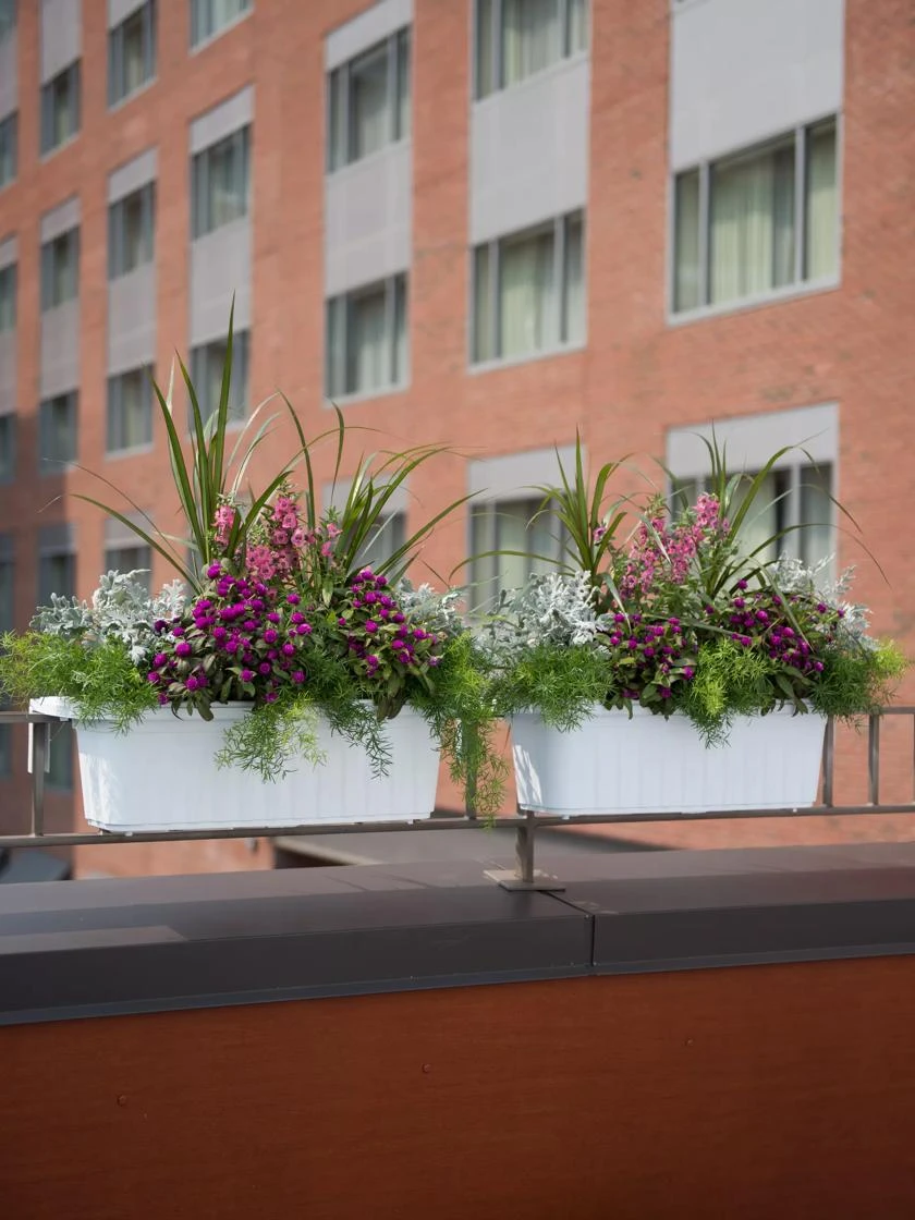 Adjustable Self-Watering Railing Planter, 24" - Image 2