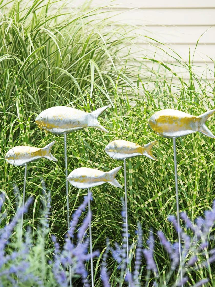 Fish Out Of Water Garden Stakes, Set Of 5 - Image 3