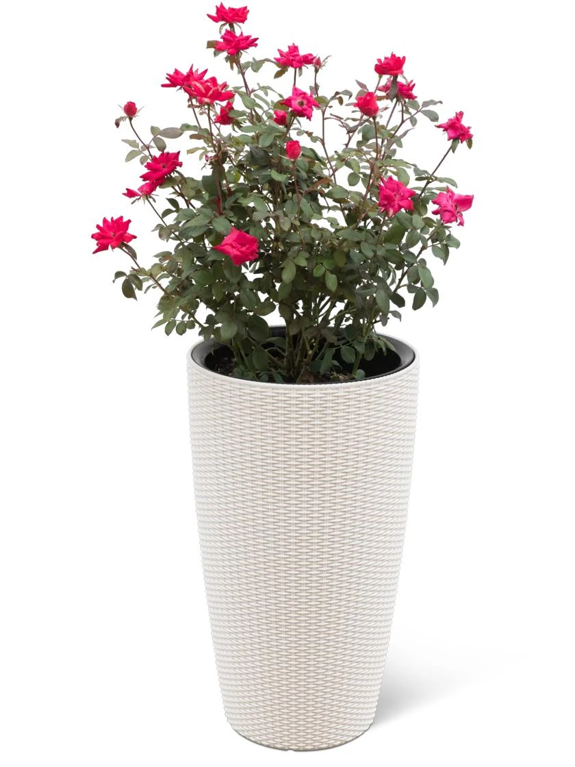 Weave Self-Watering Round Tall Planter, 12-1/2" - Image 2