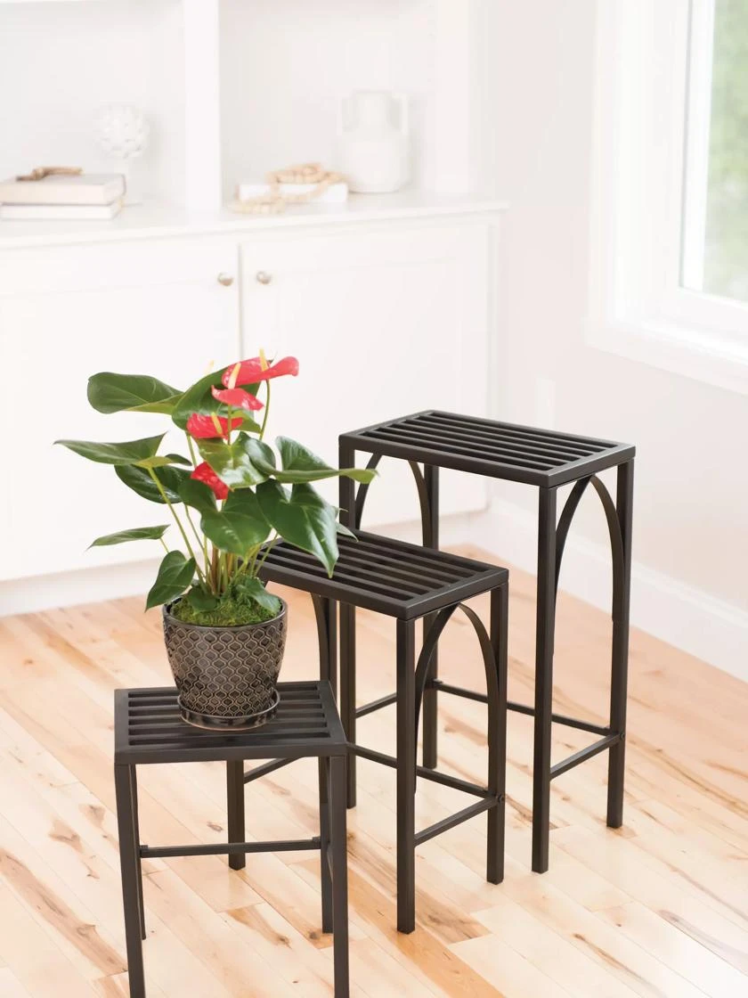 Gothic Arch Nesting Plant Stands, Set Of 3 - Image 3