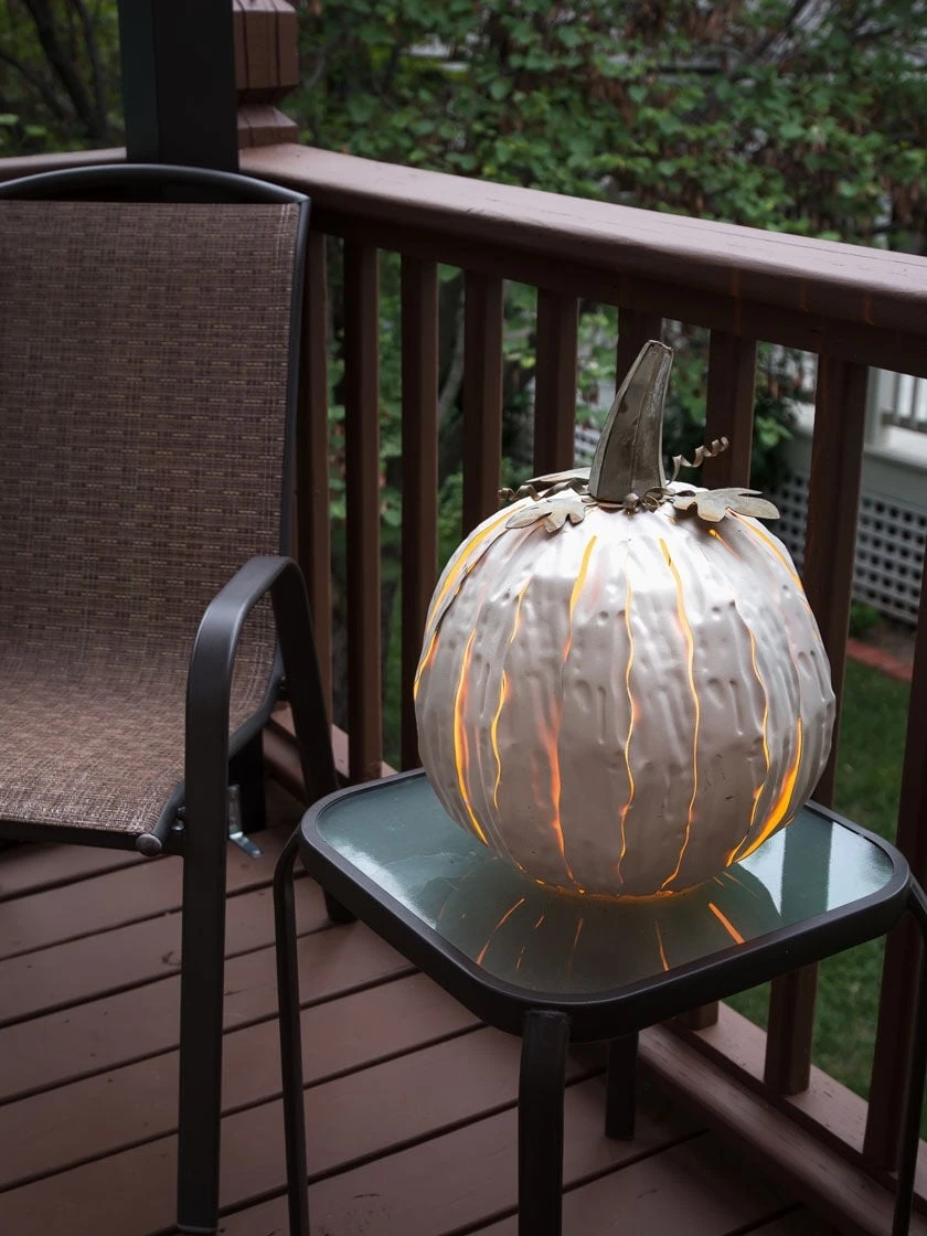 Desert Steel Pumpkin Luminary, Short - Image 7