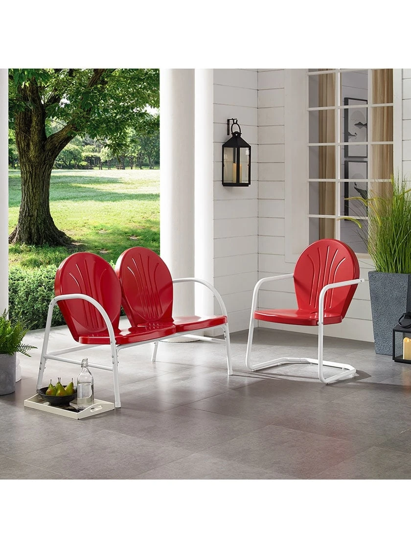 Crosley Griffith Loveseat & Chair Outdoor Seating Set - Image 4