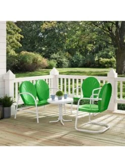 Crosley Griffith Loveseat, 2 Chairs & Side Table Outdoor Seating Set