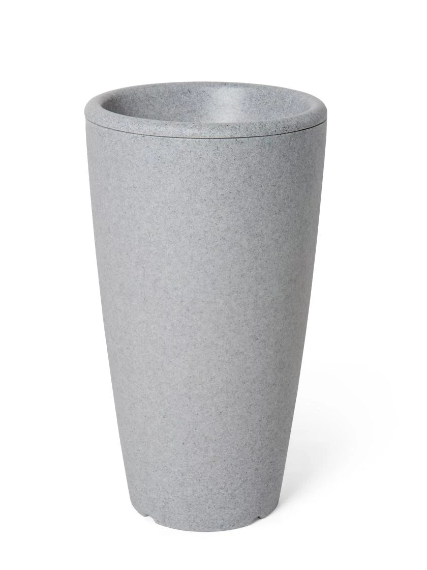 Solar Illuminated Planter Tall Granite, 32" - Image 5