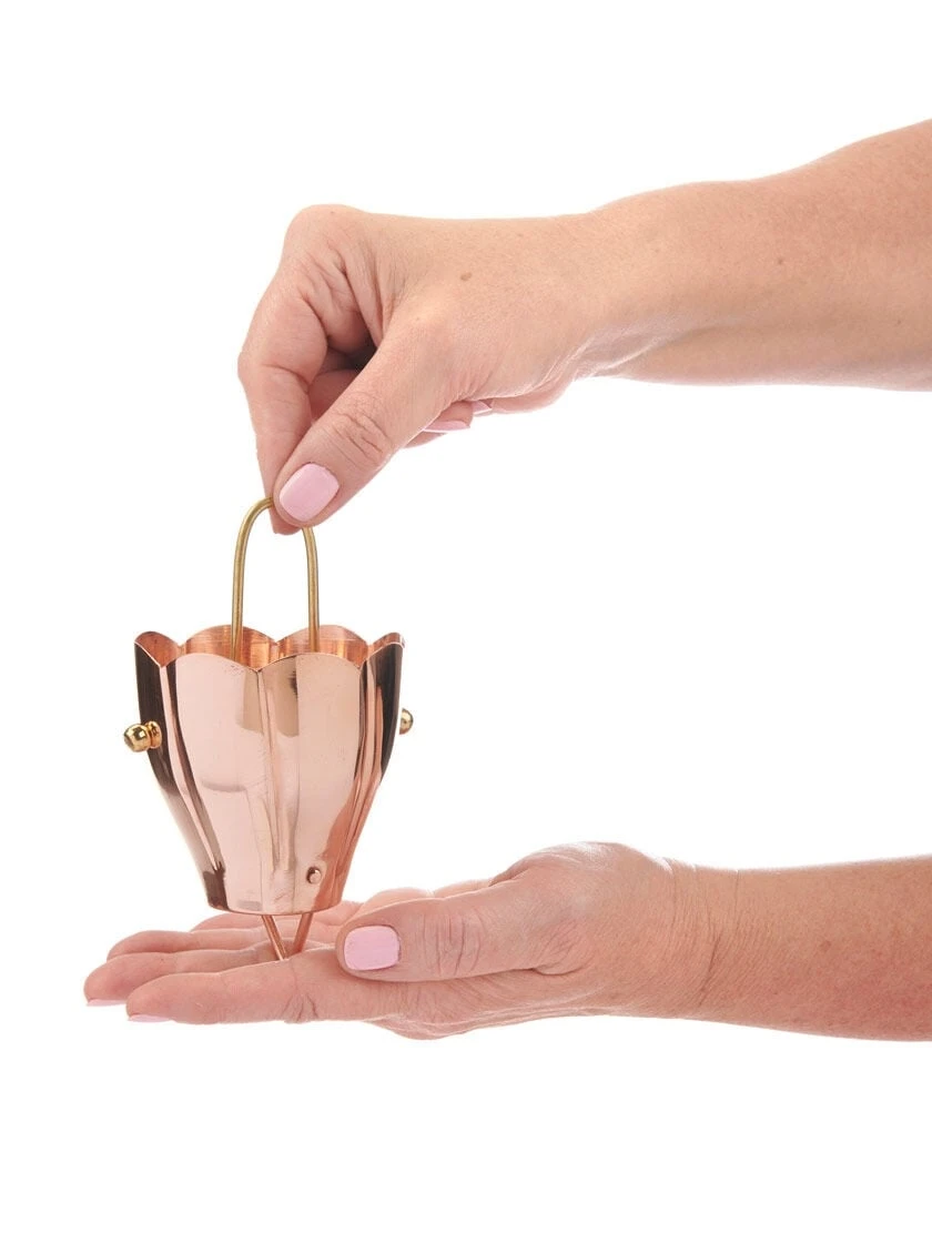 Crocus Pure Copper Rain Chain, 8.5' - Image 3