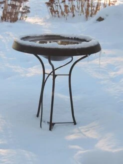 Birds Choice ® Heated Birdbath With Three Legged Black Stand
