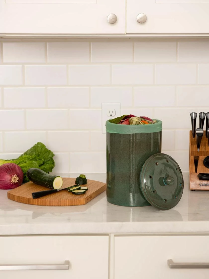 Tall Ceramic Compost Crock - Image 2