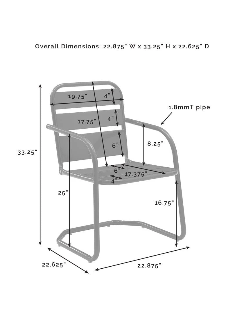 Crosley Brighton Chair Set, Set Of 2 - Image 3