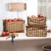 Stacked Root Storage Bins Set