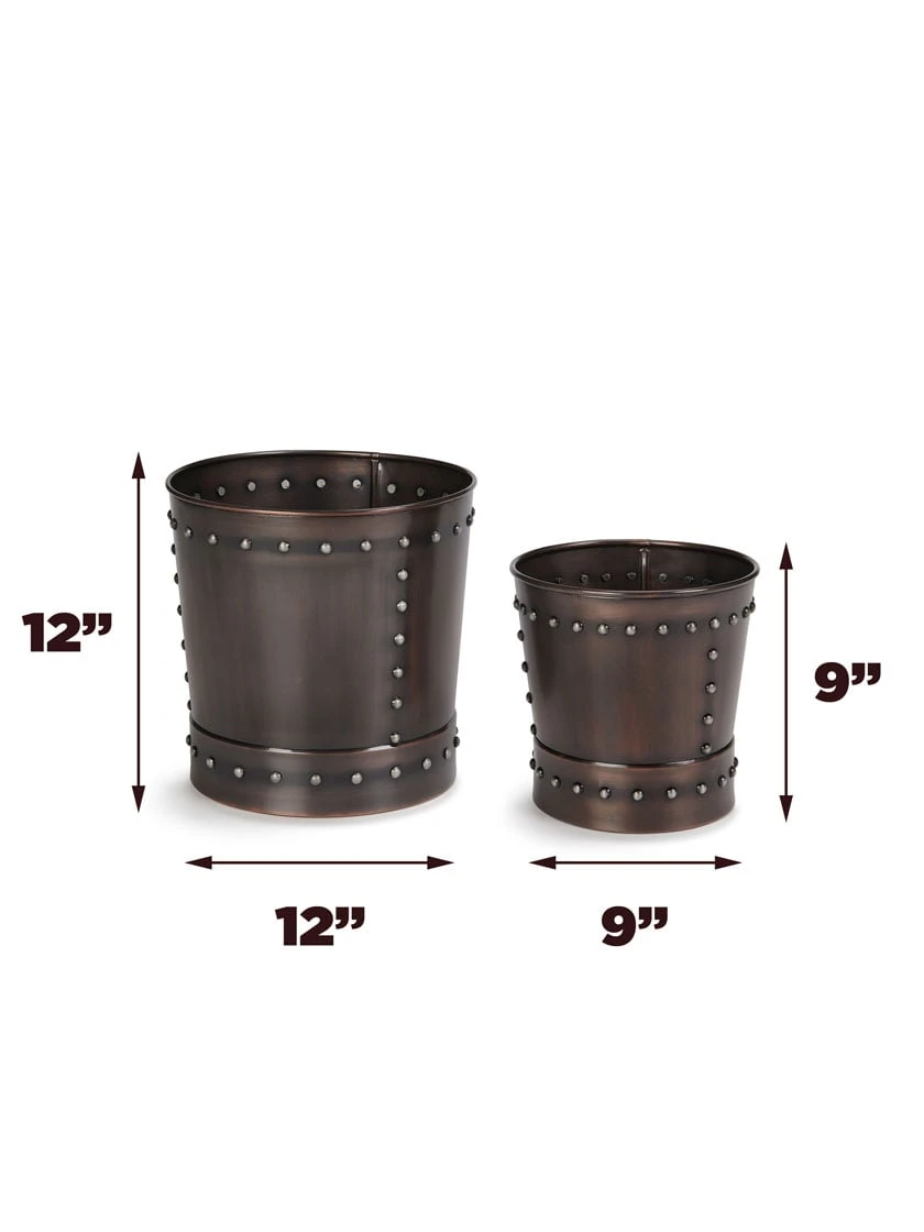 Riveted Planters, Set Of 2 - Image 8