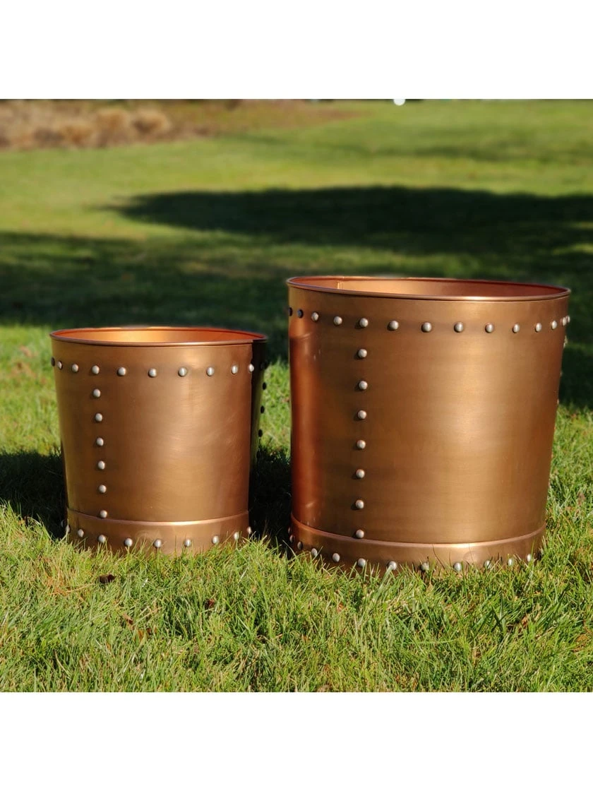 Riveted Planters, Set Of 2 - Image 5
