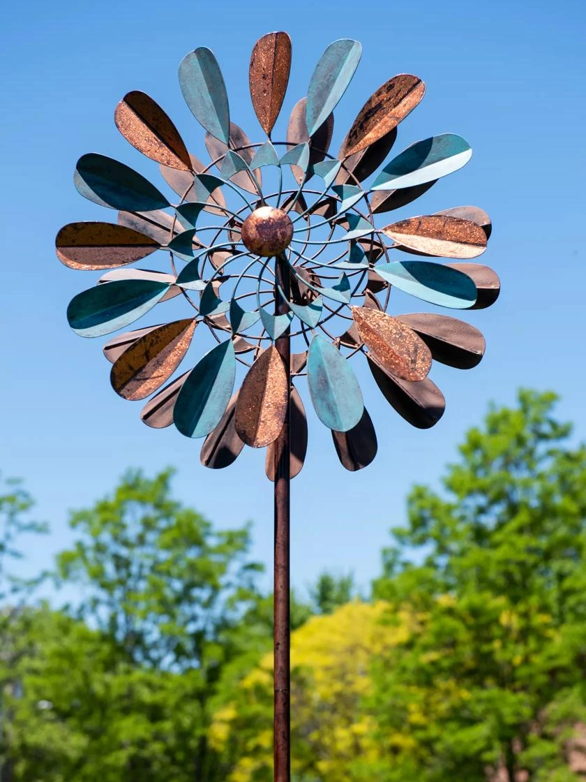 Metallic Leaf Wind Spinner - Image 2