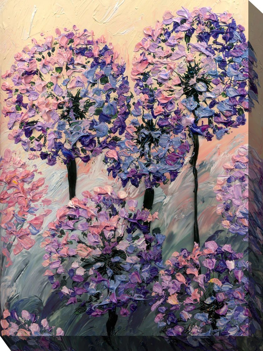 Artistic Allium Outdoor Wall Art - Image 2