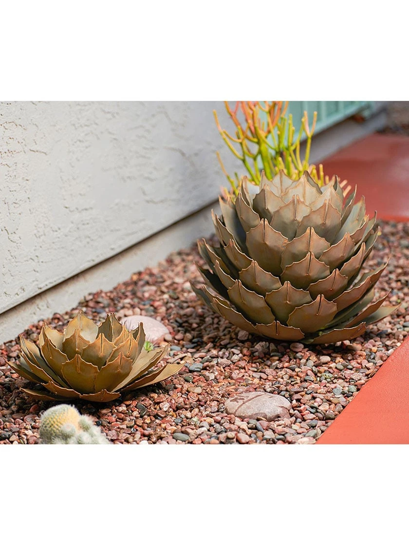 Desert Steel Artichoke Agave Sculpture - Image 2