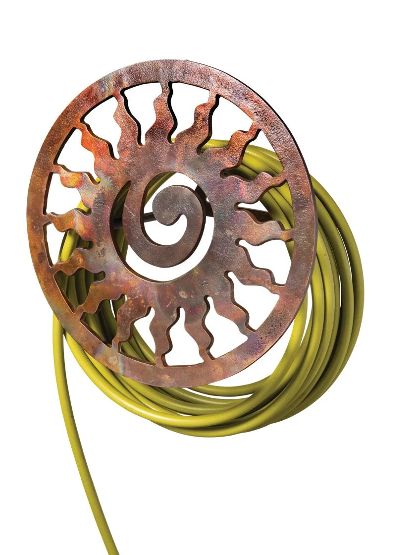 Rustic Sun Wall-Mount Garden Hose Hanger - Image 2