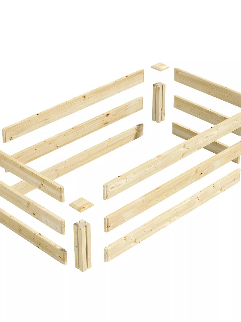 Pine Raised Garden Bed, 2'x4'x10.5" High - Image 4