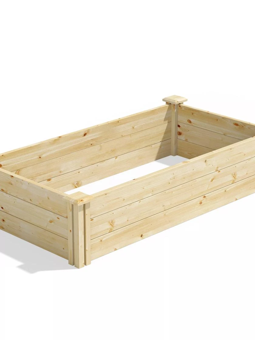 Pine Raised Garden Bed, 2'x4'x10.5" High - Image 2