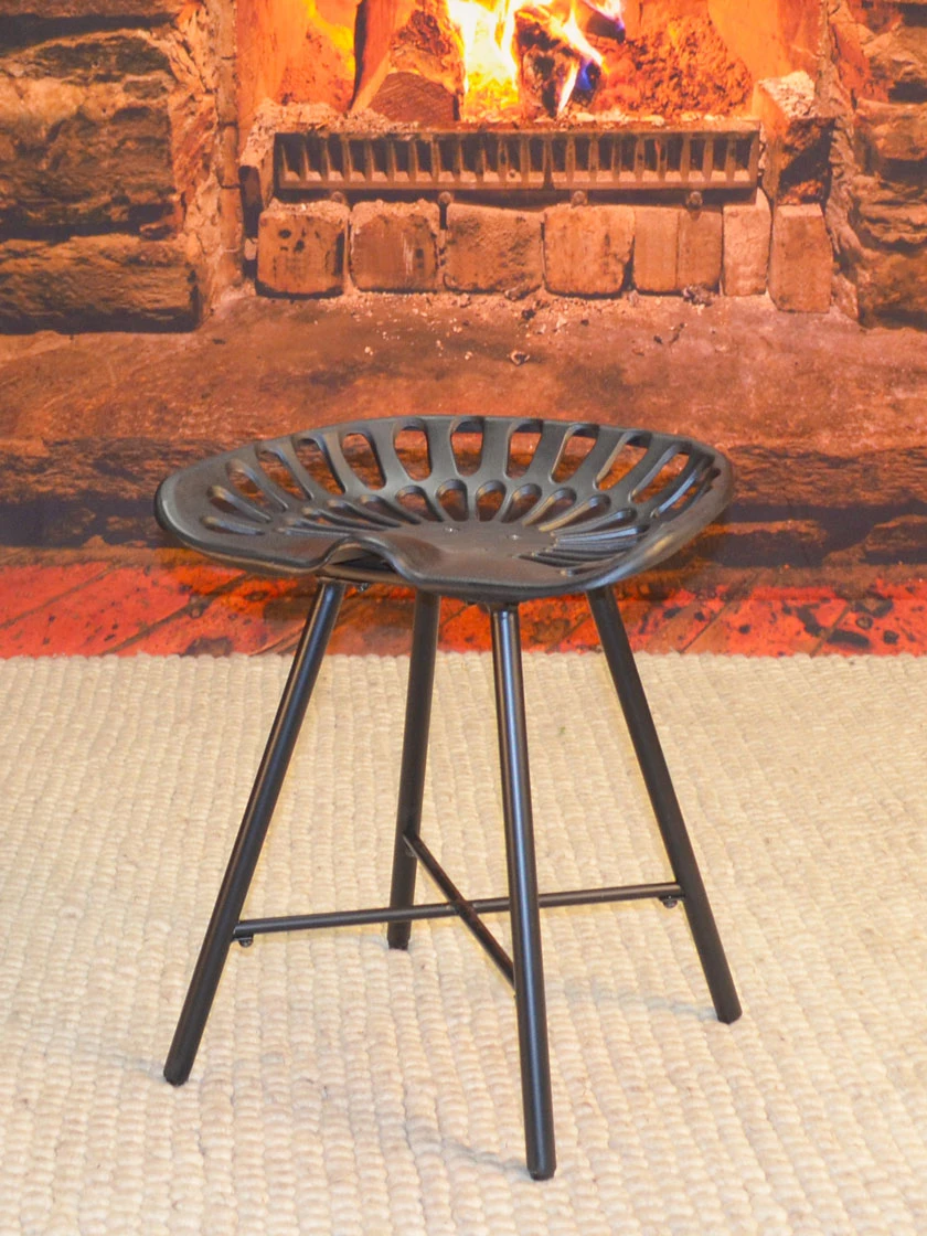 Rustic Dylan Stationary Tractor Seat Stool - Image 3