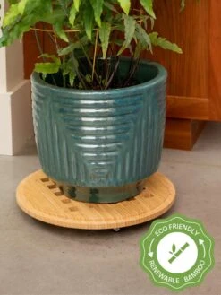 Bamboo Plant Caddy Round, 15.75"