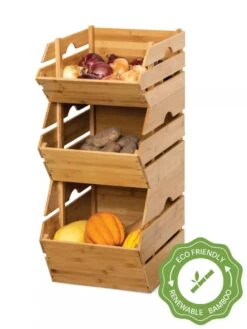 Bamboo Storage Bin Set