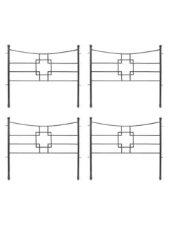 Achla Designs Square-on-Squares Fence Sections, Set Of 4