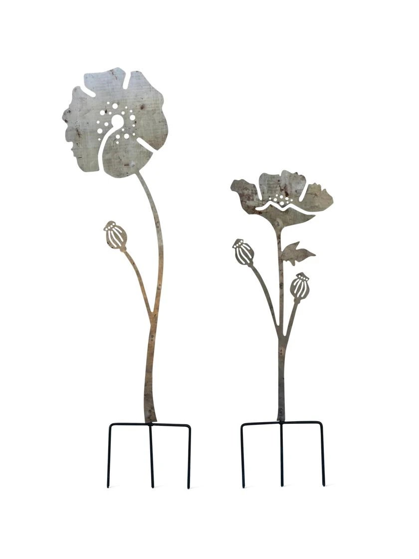 Poppy Garden Stakes Set Of 2 - Image 4