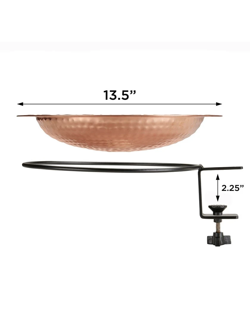 Pure Copper Bird Bath Deck Mount - Image 5